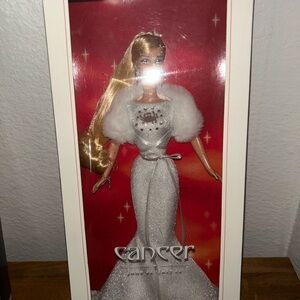 2004 Silver Glitter Cancer Barbie Doll in Box